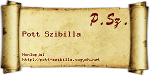 Pott Szibilla névjegykártya